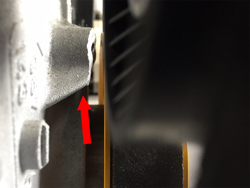 Create clearance for the new pulley — photo 4