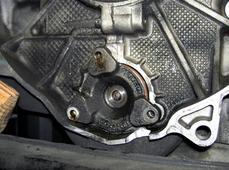 Remove the existing flange — photo 2