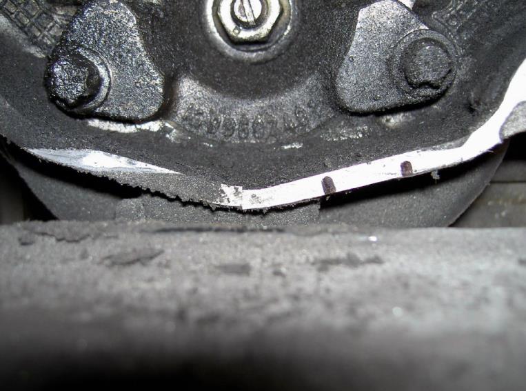 Mark the bell-housing cutout — photo 2
