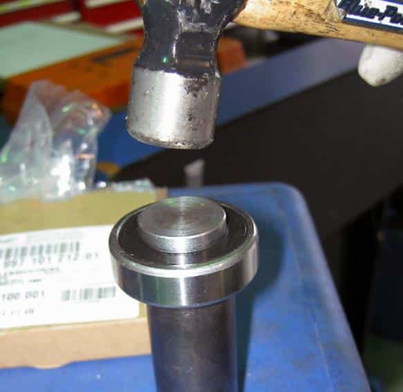 Seat the shaft in the bearing — photo 1