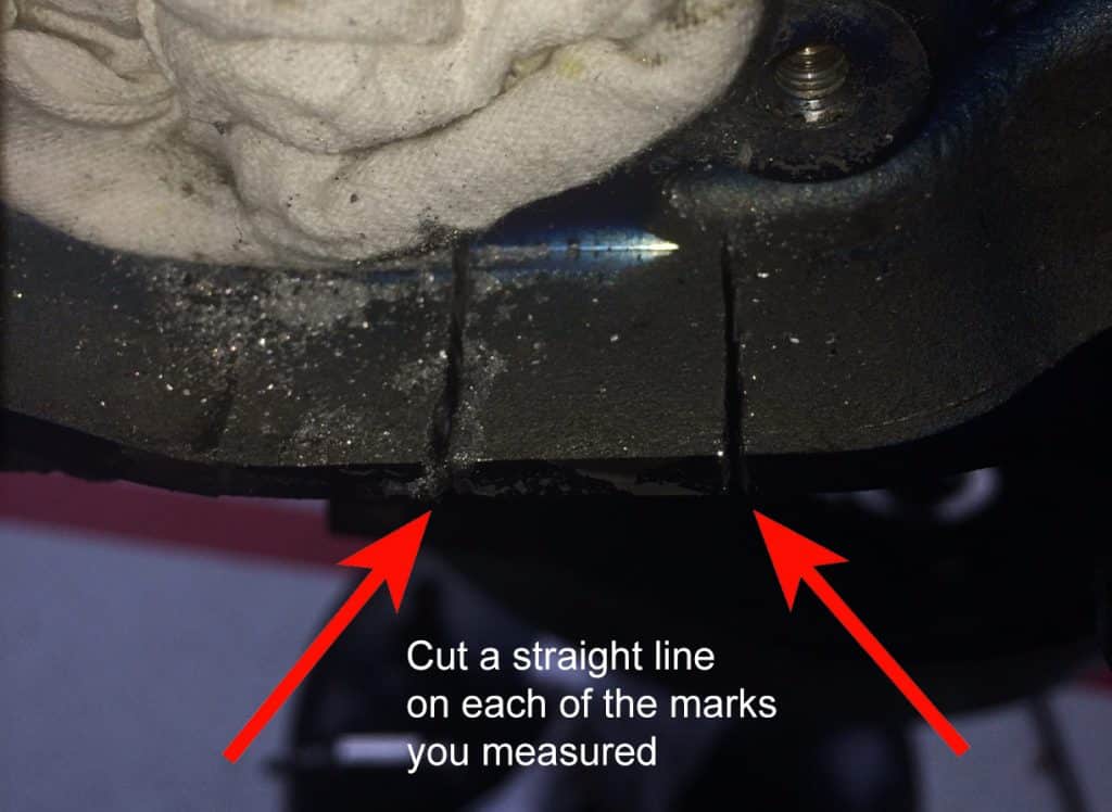 Cut the bell-housing notch — photo 1