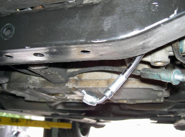 Connect the oil line at the DOF flange — photo 1
