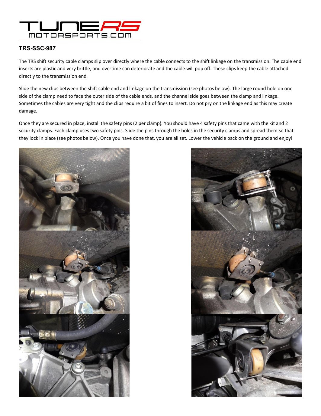 Original instruction sheet, page 1